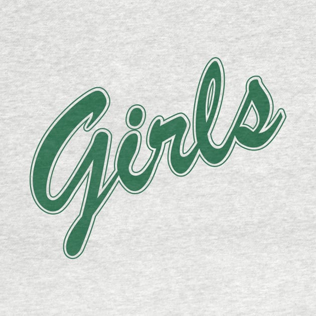 FRIENDS shirt design - "Girls" iconic logo (Green, Rachel) by stickerfule